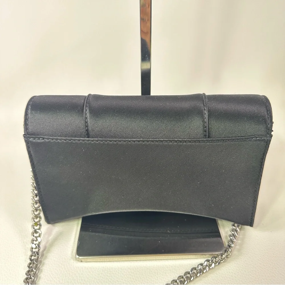 NEW BALENCIAGA SATIN Hourglass Wallet On Chain - Picture 7 of 13